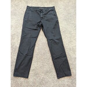 Thom Sweeney Chino Pants Mens 52 34x30‎ Black Straight Leg Made in Italy